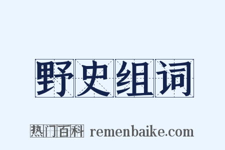 野史组词是什么意思的图片